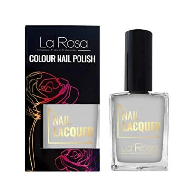 Abbildung von La Rosa Nagellack Energetische Farbe mit richtiger Deckkraft Langlebige Formel Gute Konsistenz Einfache Anwendung gut geformtem Pinsel Weiß 15 ml