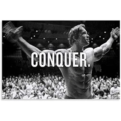 Abbildung von ZRRTTG Leinwand Druck Poster Arnold Schwarzenegger Motiv al Conquer für Office Decor Wandkunst Kunstwerk Malerei Kunstdrucke Bild 23.6&quot;x35.4&quot;(60x90cm) Kein Rahmen
