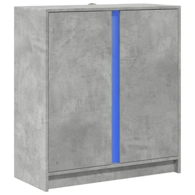 Abbildung von vidaXL LED Sideboard Betongrau 77x34x85 cm Holzwerkstoff