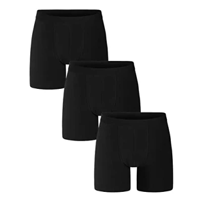 Abbildung von Bread and Boxers Brief Boxer Long Leg 3P Schwarz Ökologische Baumwolle Small Herren