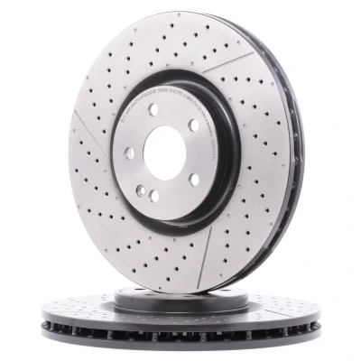 Abbildung von BREMBO COATED DISC LINE 09.B913.11 Bremsscheibe 350 32 5 geschlitzt/gelocht, innenbelüftet beschichtet hochgekohlt mit Schrauben kfzteile, kfzteile24,