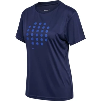 Abbildung von Hummel Hmlcourt Tshirt print, Damen, Größe: 36, Marine