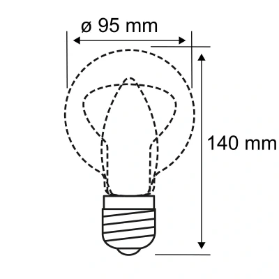 Abbildung von Paulmann 28779 LED Lampe Globe Filament G95 7W Dim to warm 806lm dimmbar Leuchtmittel Klar Goldlicht bis Warmweiß 1800 3000K E27