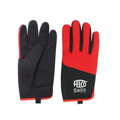 Abbildung von FELCO 704 Hochschnittfeste Handschuhe, Komfort und Sicherheit, Handfläche aus Kunstleder Neoprenrücken, Größe S bis XXL für Gartenarbeit präzises Schneiden (L)