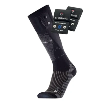 Abbildung von Therm ic Powersock Set Heat Fusion Uni + S Pack 1400B Heiz Socken (Schwarz 35 38) Skisocken