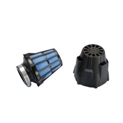 Abbildung von Polini Air Box Luftfilter 37mm Schwarz Allrounder mit Wasserschutzkappe. Roller, Moped, Motorrad, Sport