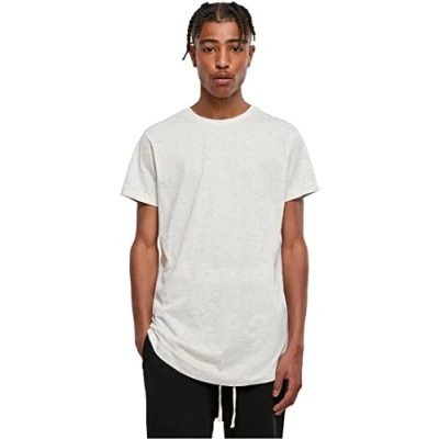 Abbildung von Urban Classics Men&#039;s Shaped Long Tee T Shirt, lightgrey, XL