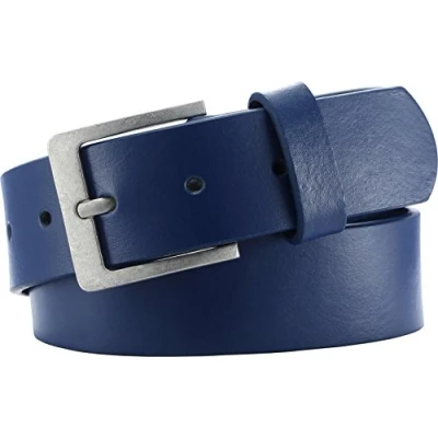 Abbildung von Playshoes Unisex Kinder Leder Gürtel 30 Mm Breite 601521, 11 Blau, 55
