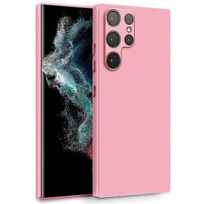 Abbildung von MyGadget Hülle für Samsung Galaxy S22 Ultra Zweilagige Handyhülle mit Kameraschutz Cover Innenfutter &amp; Silikon außen Rosa
