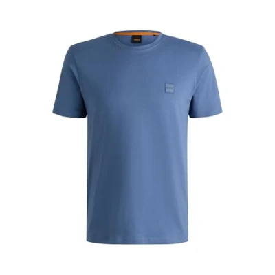 Abbildung von BOSS Tales Tshirt basic Open blue, Herren, Größe: Medium, blue