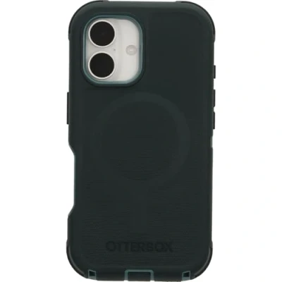 Abbildung von OtterBox Defender Series MagSafe Hülle für iPhone 16, stoßfest, sturzsicher, extrem robust, Schutzhülle, 7X getestet nach Militärstandard, Grün