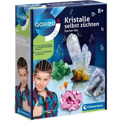 Abbildung von Clementoni® Experimentierkasten Galileo, Kristalle selbst züchten, Starter Set, Made in Europe