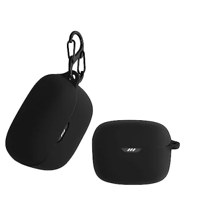 Abbildung von kwmobile Hülle kompatibel mit JBL Tune Buds Kopfhörer Case TPU Silikon Cover Schutzhülle in Schwarz