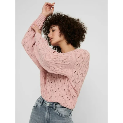 Abbildung von ONLY Onlbrynn LIFE Structure Strickpullover, Damen, Größe: XS, Adobe rose