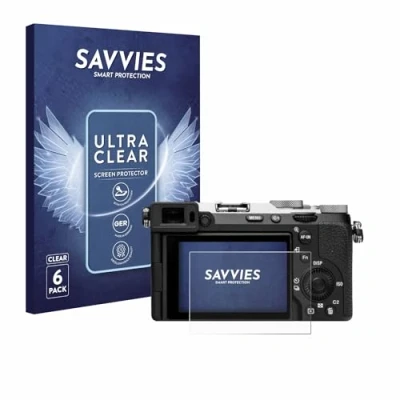 Abbildung von Savvies 6 Stück Schutzfolie für Sony Alpha 7C II (ILCE 7CM2) Displayschutz Folie Ultra Transparent
