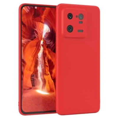Abbildung von EAZY Case Silikonhülle für Xiaomi 13 Pro Hülle Silikon Rot weich stoßfeste Handyhülle Schutzhülle mit Kameraschutz Dünn Premium Schutz Cover TPU Phone Bumper in
