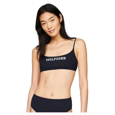 Abbildung von Tommy Hilfiger Monotype Bralette Bustier, Damen, Größe: Small, Desert sky