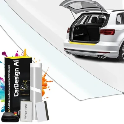 Abbildung von Selbstheilender Ladekantenschutz passend für Audi Q5 FY 2017 2026 &amp; SQ5 (5 Türer, SUV): Lackschutzfolie und Kratzschutz Kofferraum/Stoßstange (Transparent)