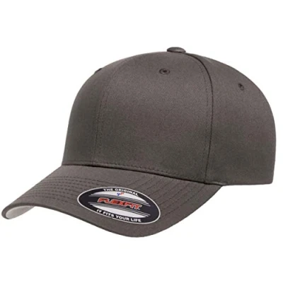 Abbildung von Flexfit Herren Cotton Twill Fitted Cap Baseballkappe, grau dunkel, L/XL