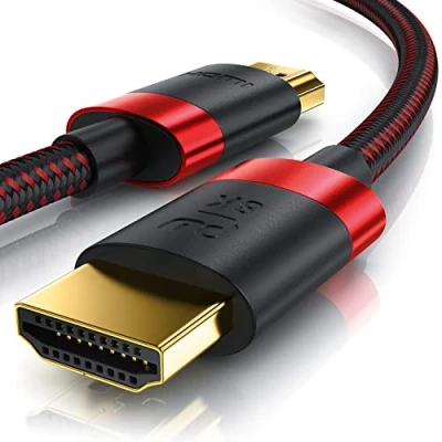 Abbildung von CSL 8K / 4K HDMI Kabel 2.1/2.0 3m @ 60Hz 120Hz 240Hz 48 Gbit/s 3D Ultra High Speed mit Ethernet TV Blu ray PS5 Xbox Series X Switch schwarz 3 Meter