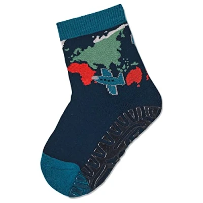 Abbildung von Sterntaler Baby Jungen Fliesen Socken FLI Soft Planet Strümpfe Rutsch mit Motiv und Vollplüsch marine, 18