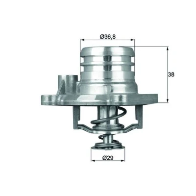 Abbildung von MAHLE ORIGINAL TI 13 92 Kühlwasserthermostat mit Dichtung OPEL: Agila A, B