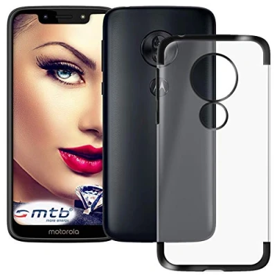 Abbildung von mtb more energy® Schutz Hülle Elegance für Motorola Moto G7 Play (5.7&#039;&#039;) schwarz flexibel TPU Frame Rahmen Case Cover Tasche