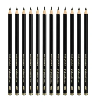 Abbildung von FABER CASTELL 205239 Bleistifte Set Pitt Graphite Matt, 12 Zeichenstifte, Härtegrad 10B