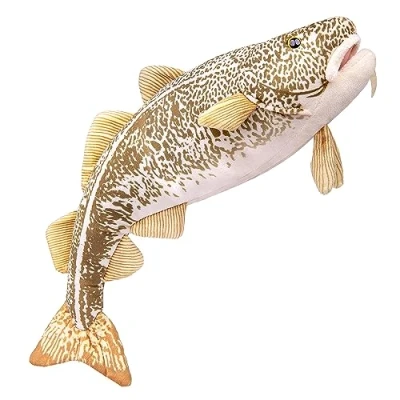 Abbildung von lilizzhoumax Kabeljau Fisch Plüschtier 42cm/16 Simuliertes Tier Kawaii Realistische Plüsch Spielzeug für Wilde Tiere Geschenk Kinder