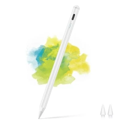 Abbildung von YLSCI Stylus Pen für iPad, Hochpräziser Palm Rejection Stift Kompatibel mit iPad Pro(11&quot;/12.9&quot;), Air 3rd &amp; 4th Gen, 6th/7th/8th Mini 5th E07(Weiß)