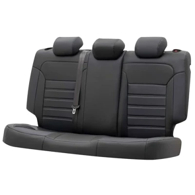 Abbildung von WALSER Robusto 38398 Sitzschonbezug schwarz PVC hinten AUDI: A4 B8 Avant
