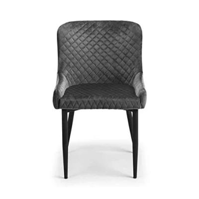 Abbildung von Julian Bowen Luxe Stuhl, 2 Stück, grau schwarz