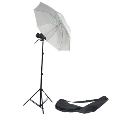 Abbildung von DynaSun MM2KIT 2in1 Studio Set Foto Video Licht Lampenstativ mit doppel Lampenfassung Lampenhalterung Reflexschirmhalter, Schirm Reflexschirm für Blitze Lampen