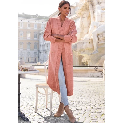 Abbildung von LASCANA Longstrickjacke aus kuscheligem Strick
