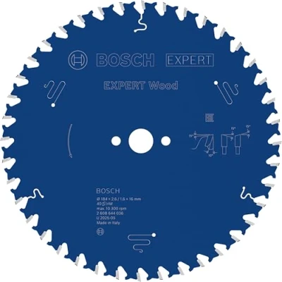 Abbildung von Bosch RUNDSAVKLINGE 184X16X2,6MM 40T EXP HOLZ