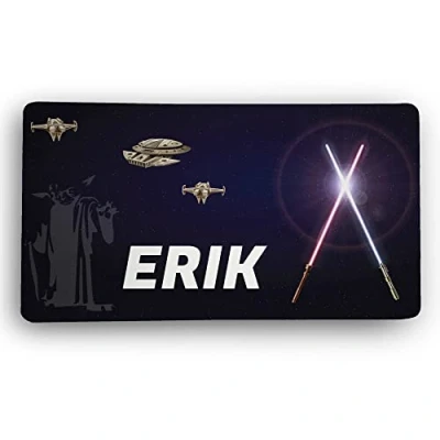 Abbildung von Mousepad Star. Custom Mousepad. Gaming Mauspad. Schreibtischunterlage. 600 * 350 2mm. Unterseite aus rutschfestem Gummi. Star