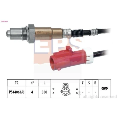 Abbildung von EPS 1.997.687 Lambdasonde Made in Italy OE Equivalent beheizt, Planarsonde, Gewinde vorgefettet FORD: FIESTA 6, 5, StreetKA Cabrio