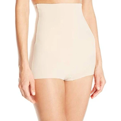 Abbildung von Maidenform Damen Sleek Smoothers Hi Waist Boy Short Miederpants, Paris Nude, L