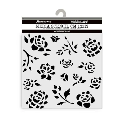 Abbildung von Stamperia Timeless Thick Stencil 12x12cm Buds Pattern (KSTDS43)