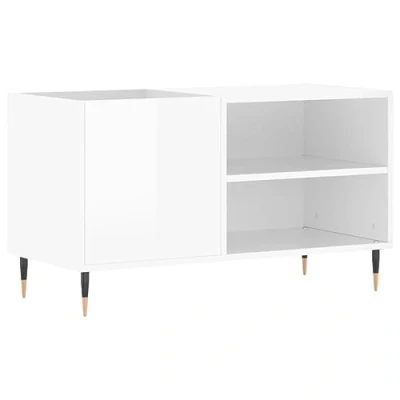 Abbildung von vidaXL Media Regal Plattenschrank Hochglanz Weiß 85x38x48 cm Holzwerkstoff, 1 tlg.