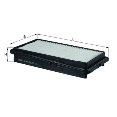 Abbildung von MAHLE ORIGINAL LX 667 Luftfilter 39,4 138 247,0 Filtereinsatz HONDA: ACCORD 4, 4 Aerodeck, Coupe, ROVER: 600