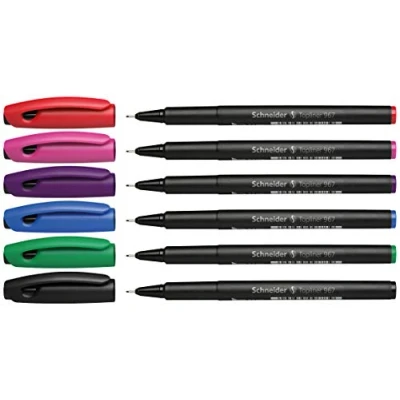 Abbildung von Schneider Topliner 967 Fineliner (Strichstärke 0,4 mm) 6er Etui sortiert