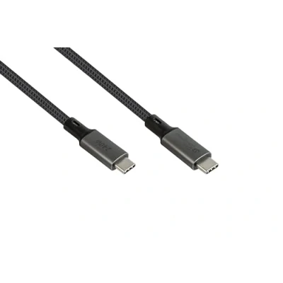 Abbildung von Good Connections USB 4.0 Gen. 3x2 Kabel (40GBit/s, 240W, 8K@60Hz), C™ Stecker an Stecker, Koaxialkabel, anthrazit, 0,5m