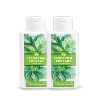 Abbildung von Sanct Bernhard Basilikum Extrakt Shampoo 2 x 250ml Für dichteres &amp; volleres Haar Verbessert das Haarwachstum Zur täglichen Haarpflege Made in Germany