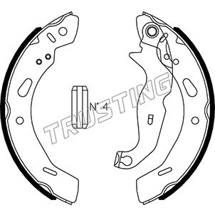 Abbildung von TRUSTING 040.162 Bremsbacken 200,0mm 32mm FORD: FIESTA 6, KA+ Schrägheck, 6 Van