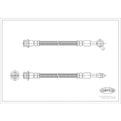 Abbildung von CORTECO 19032358 Bremsschläuche Vorderachse links 270 NISSAN: Patrol GR 4 SUV, Hardtop