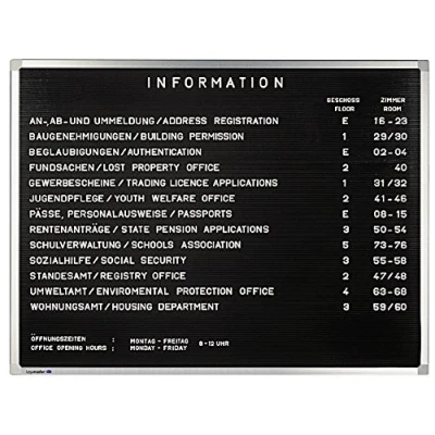 Abbildung von Legamaster 7 600035 Premium Rillentafel, Hartgummi, 60 x 40 cm, waagerecht, schwarz