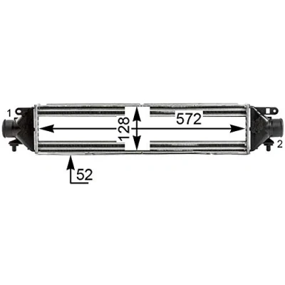 Abbildung von MAHLE ORIGINAL CI 437 000P Ladeluftkühler FIAT: Doblo II Kasten / Kombi, Kombi