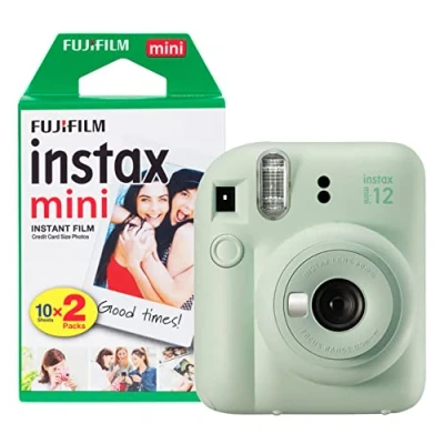 Abbildung von Fujifilm instax Mini 12 Sofortbildkamera mit 20 Aufnahmen, Mintgrün
