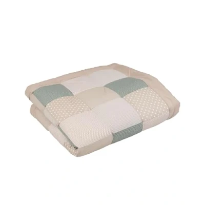 Abbildung von ULLENBOOM Krabbeldecke für Baby mit Personalisierung, 100% OEKO TEX Materialien, Blätterzauber 140x140 cm Babydecke Namen und Datum, ideal als Spieldecke personalisiertes Geschenk zur Geburt